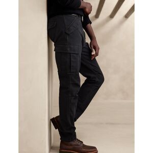 BANANA‎ REPUBLIC Moleskin Traveler Cargo Pant Black Sz 35R